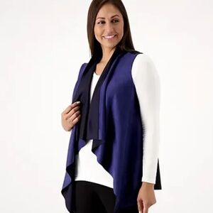 0312 - ATTITUDES by RENEE Women’s Medium Fauz Suede Luxe Draped Vest